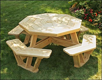 Octagon Picnic Tables | Woodworking Project Plans
