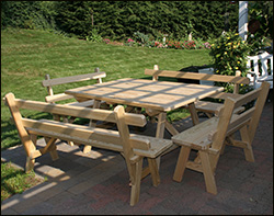 Square Treated Pine Patio / Picnic Tables