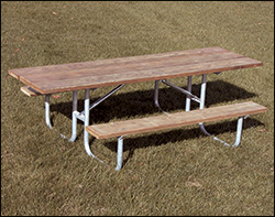 Steel Patio / Picnic Tables w/ Attached Benches