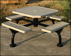 Square Coated Metal Patio / Picnic Tables