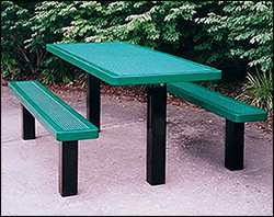 Detached Coated Metal Patio / Picnic Tables