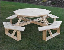Treated Pine Octagon Walk-In Table