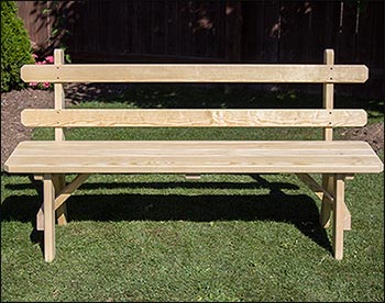 Treated Pine Wide Picnic Table w/ 2 Backed Benches and 2 Backless Benches